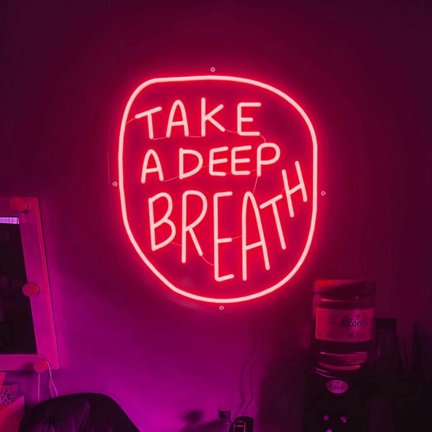 Take A Deep Breath Luminous Lettering - Shineneon