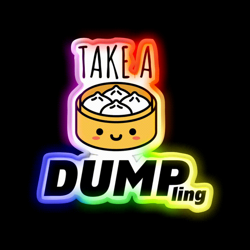 Take A Dumpling Led Neon Sign Chinese Food Rgb Color