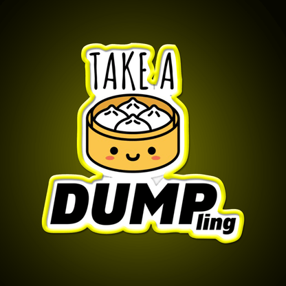 Take A Dumpling Led Neon Sign Chinese Food Rgb Color - Shineneon