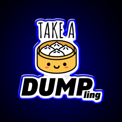Take A Dumpling Led Neon Sign Chinese Food Rgb Color - Shineneon