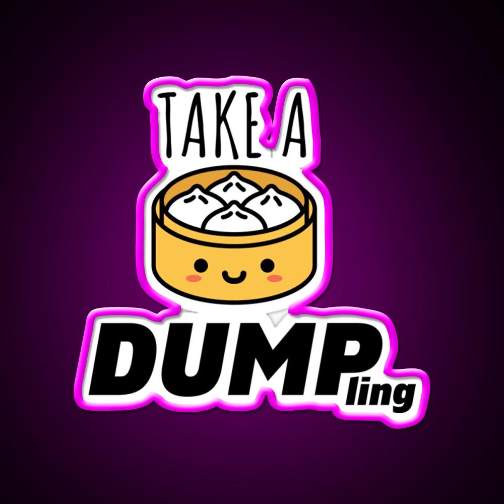 Take A Dumpling Led Neon Sign Chinese Food Rgb Color - Shineneon