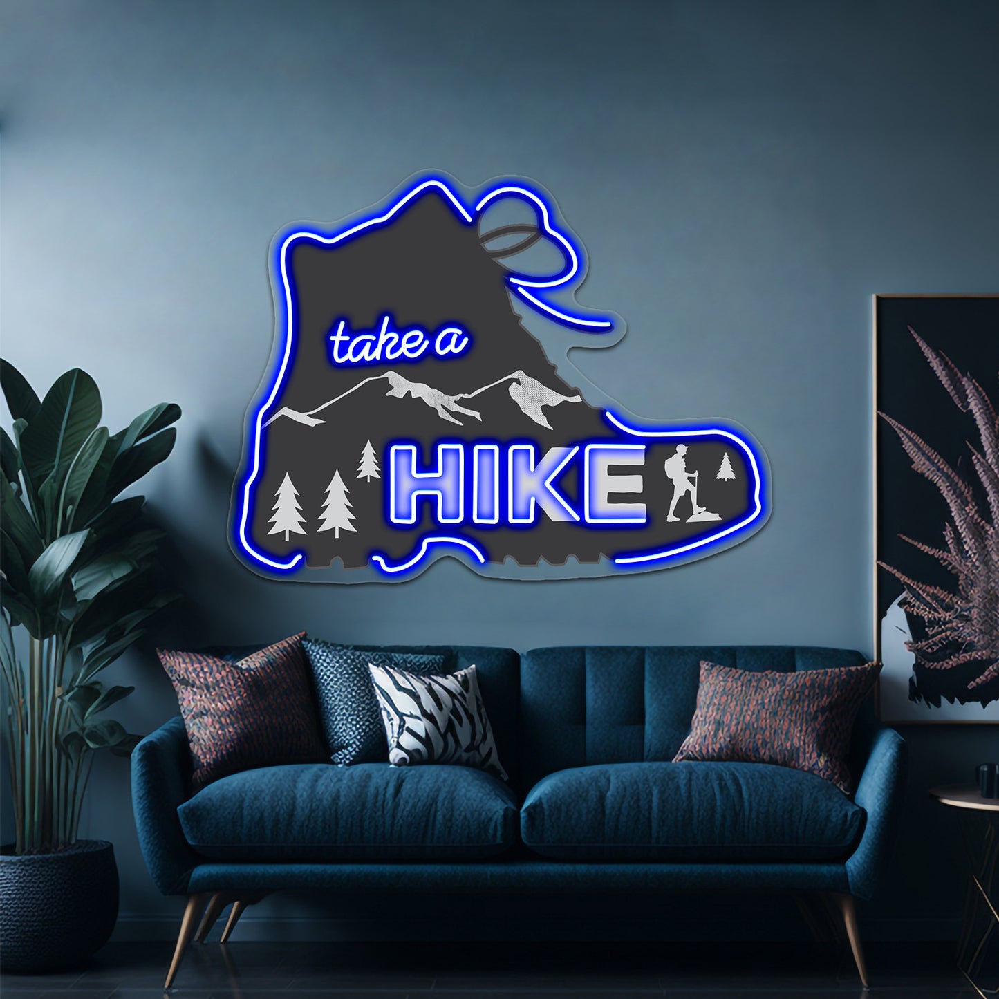 Take A Hike Boot Neon Sign Artwork For Aesthetic Neon Signs