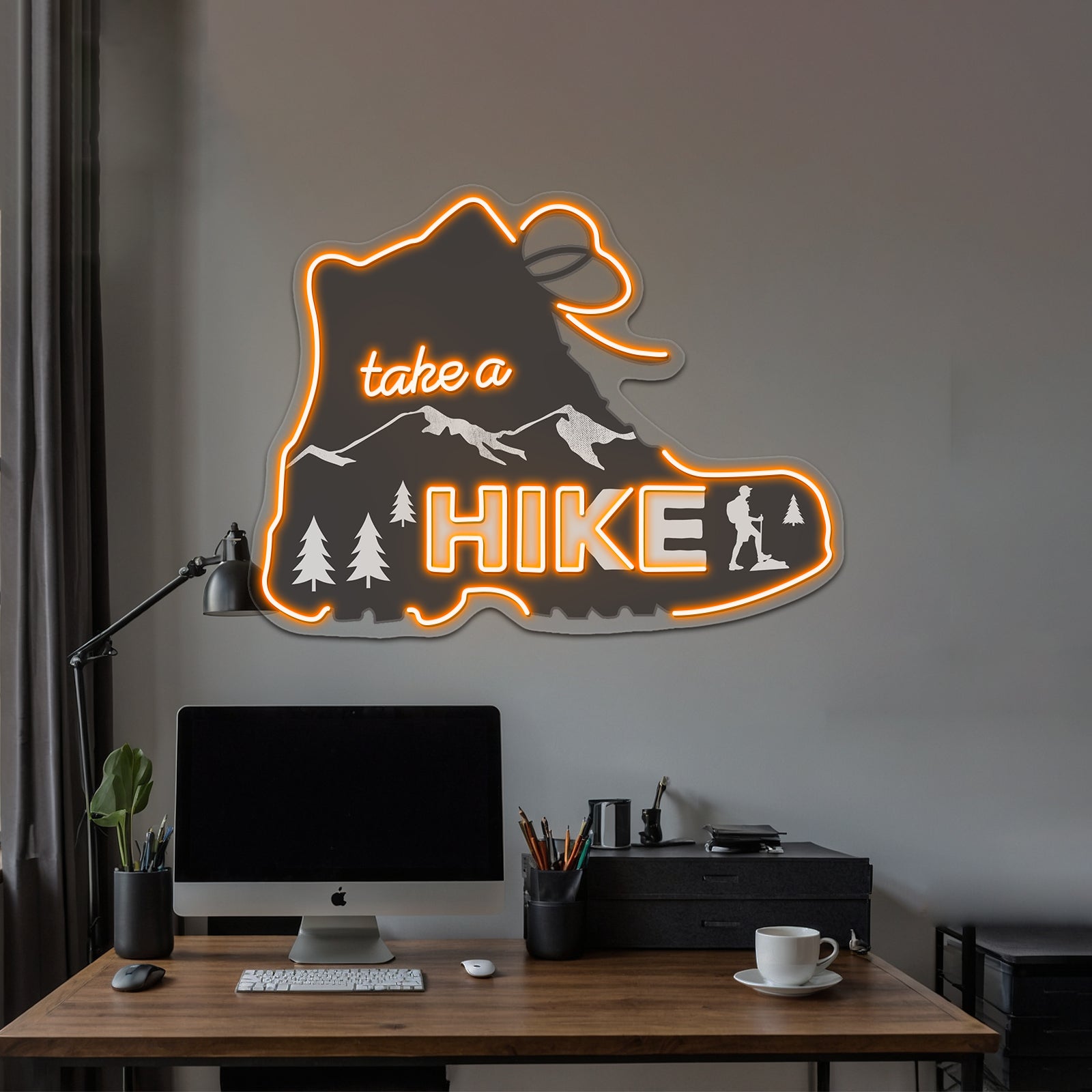 Take A Hike Boot Neon Sign Artwork For Aesthetic Neon Signs | Shineneon