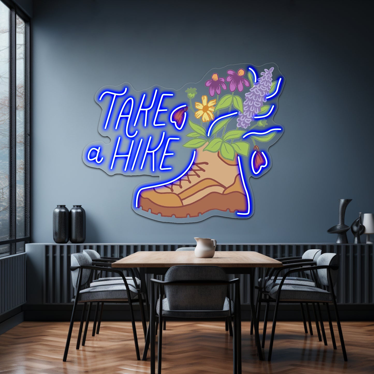 Take A Hike Nature Neon Sign Artwork For Gaming Neon Signs