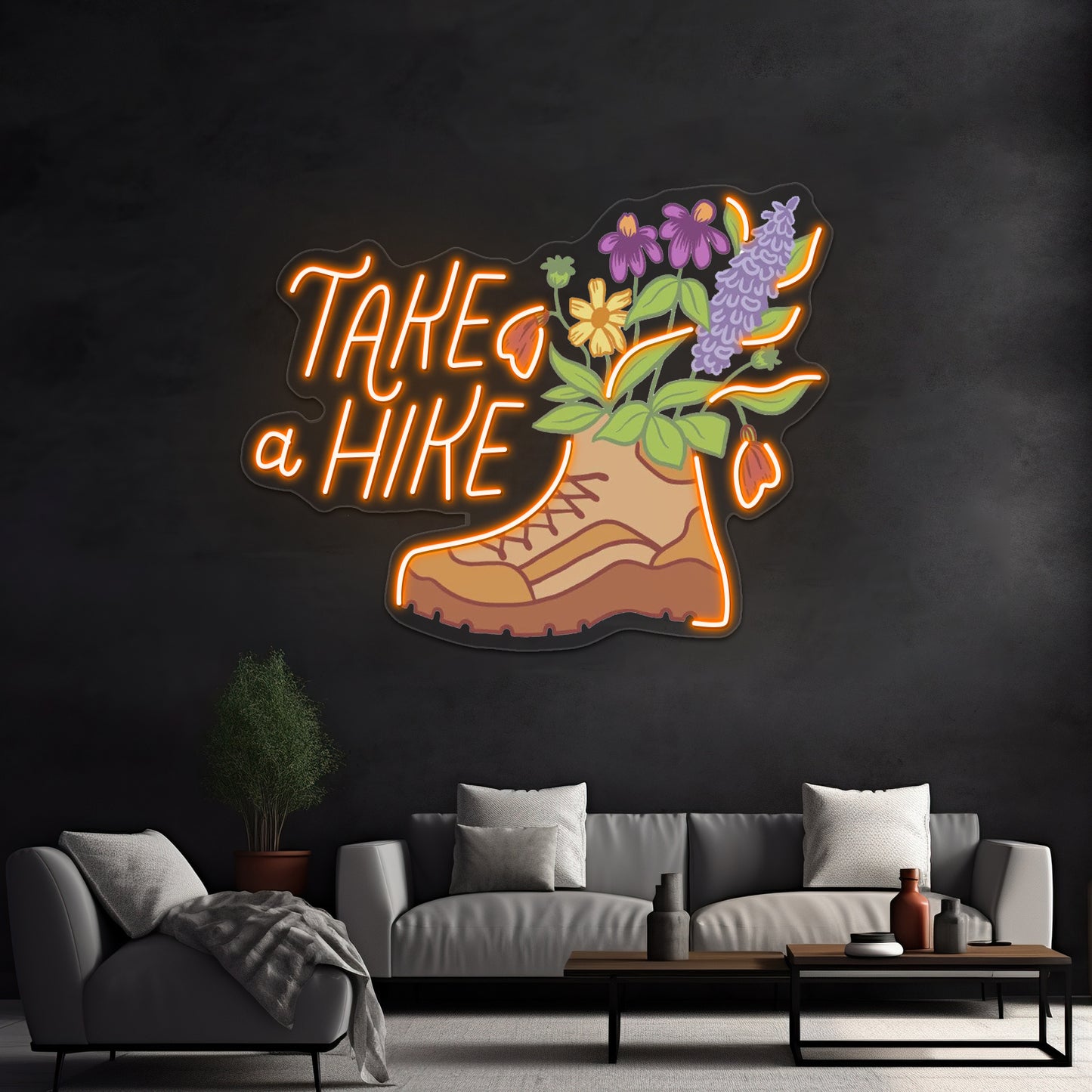 Take A Hike Nature Neon Sign Artwork For Gaming Neon Signs