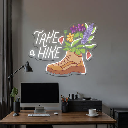 Take A Hike Nature Neon Sign Artwork For Gaming Neon Signs