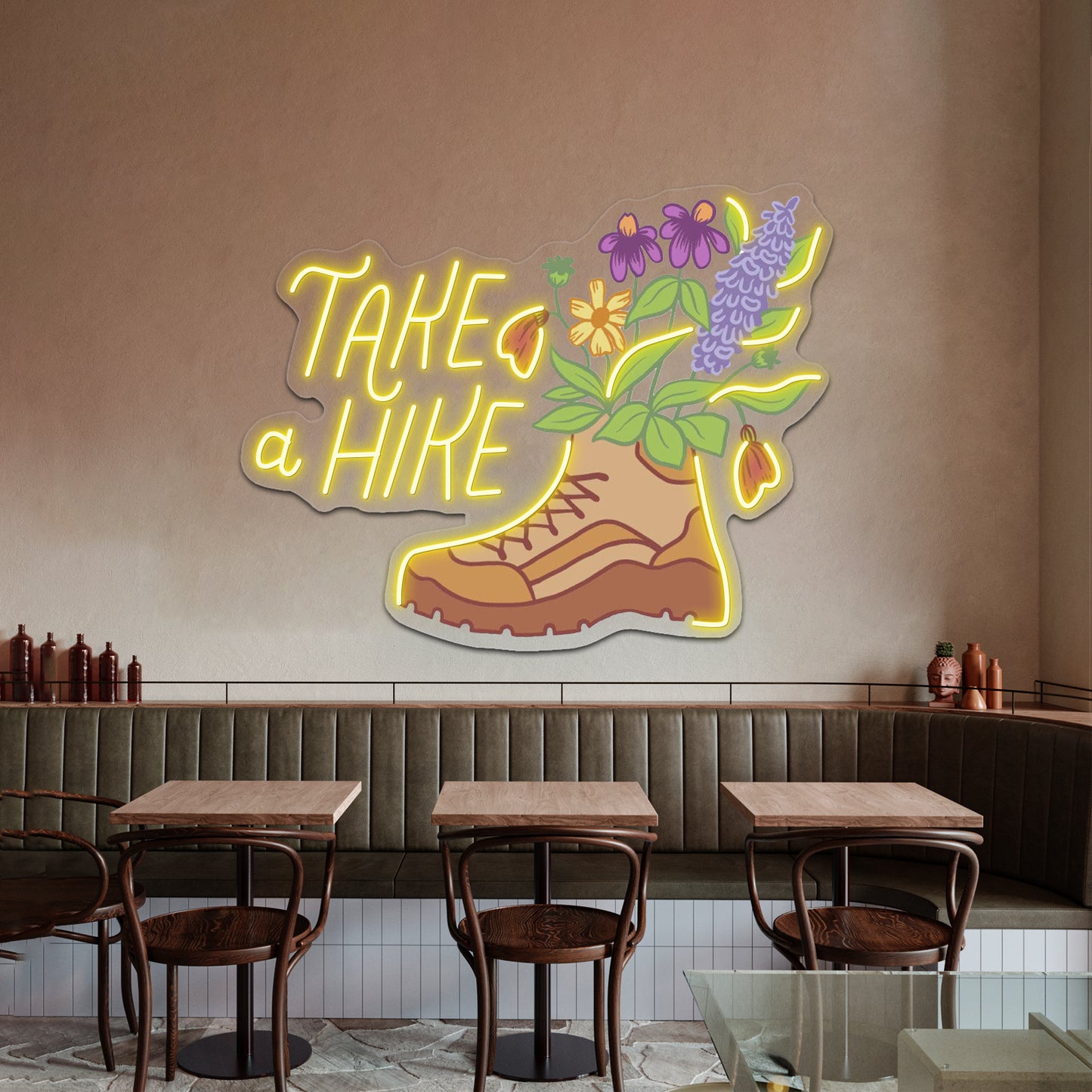 Take A Hike Nature Neon Sign Artwork For Gaming Neon Signs