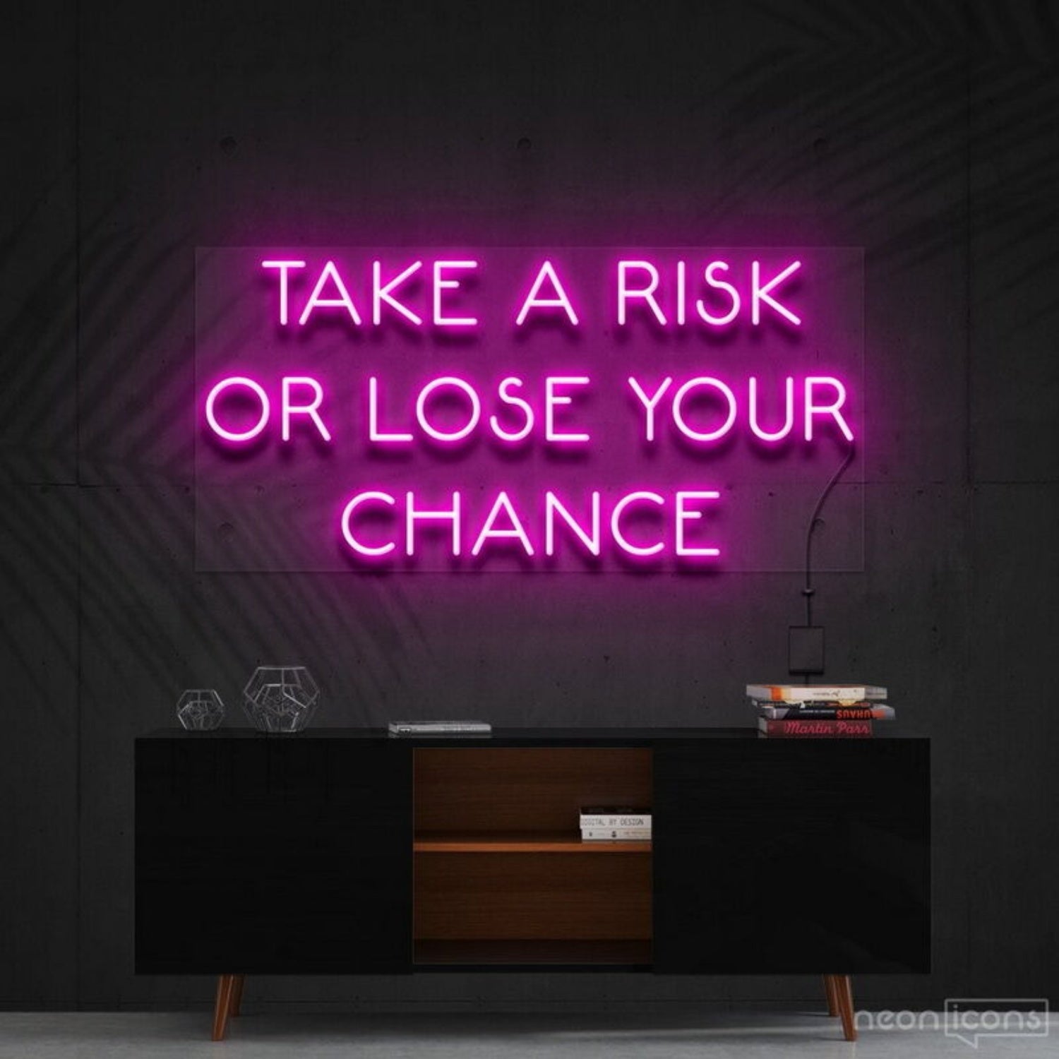 Take A Risk Or Lose Your Chance Led Neon Sign For Motivational Decor | Shineneon