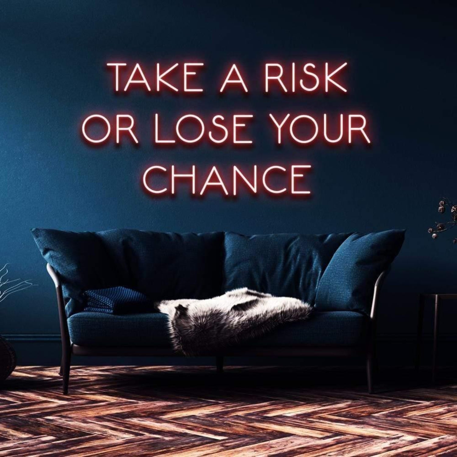 Take A Risk Or Lose Your Chance White Led Neon Sign For Modern Home Decor | Shineneon