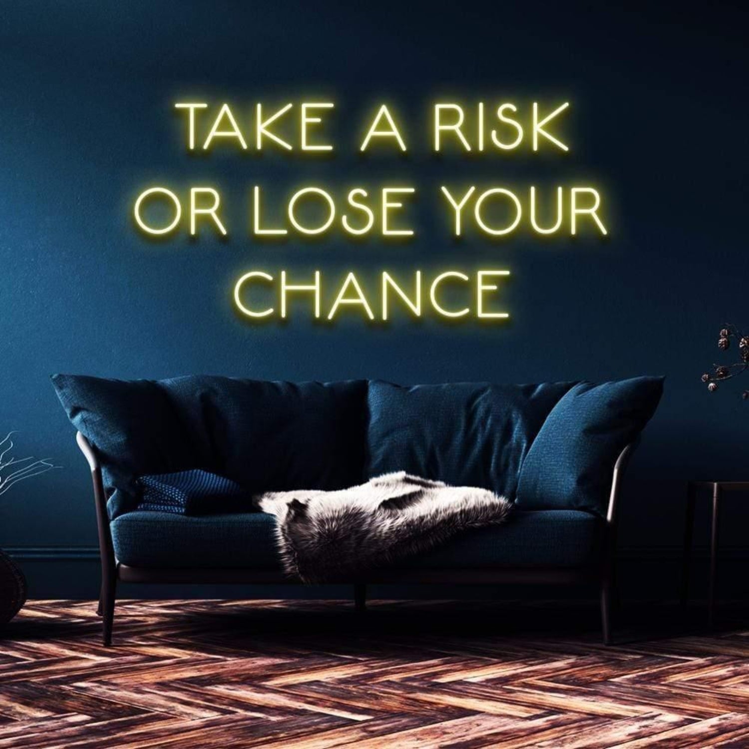Take A Risk Or Lose Your Chance White Led Neon Sign For Modern Home Decor | Shineneon