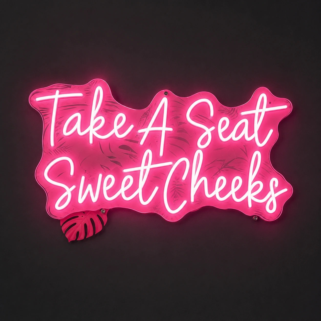 Take A Seat Sweet Cheeks LED Neon Sign Garage Man Cave Neon Sign main product image