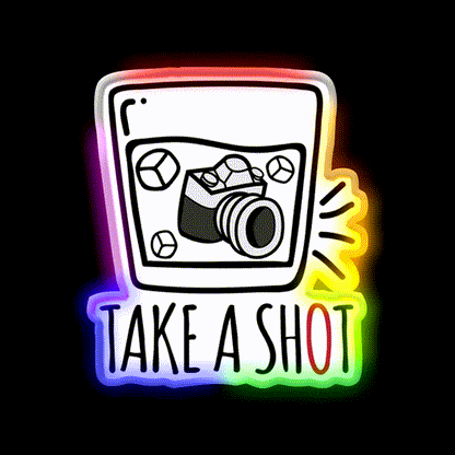 Take A Shot Party Drink Tequila Led Neon Sign Rgb Color - LED neon sign close-up detail