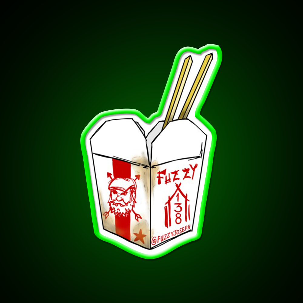 Take Away Led Neon Sign Chinese Food Rgb Color