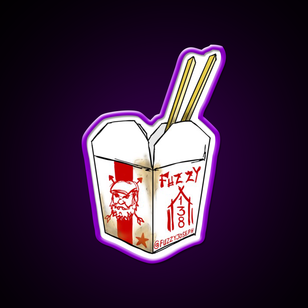 Take Away Led Neon Sign Chinese Food Rgb Color