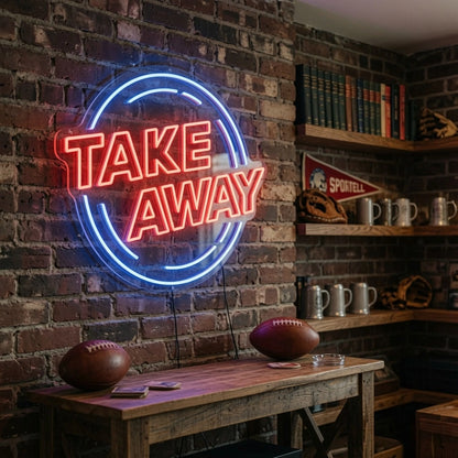 Take Away Wall Decor LED Neon Sign - 03 Real Lifestyle Scene
