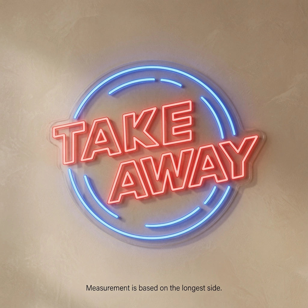 Take Away Wall Decor LED Neon Sign - 04 Size Image