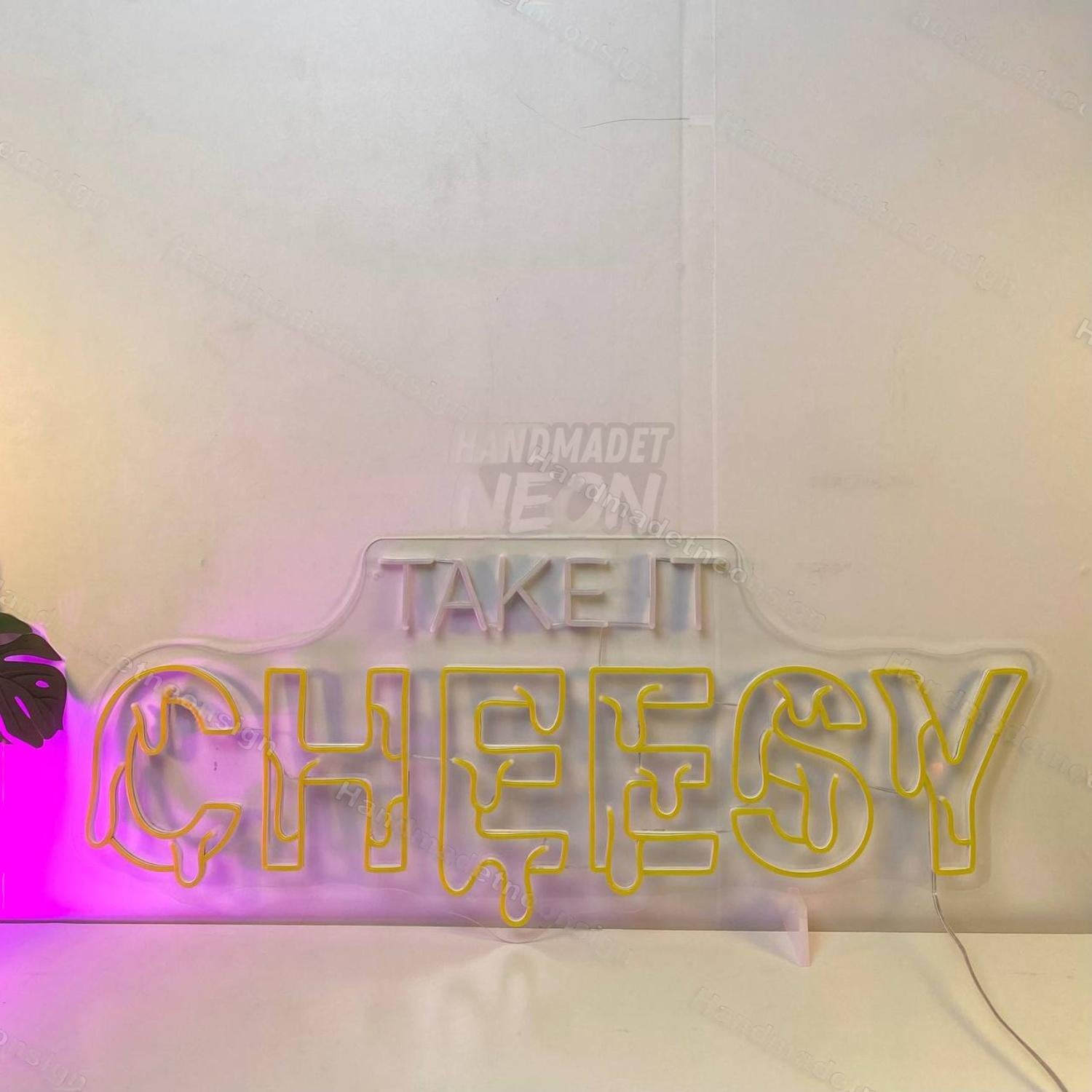 Take It Cheesy Led Neon Sign Food Led Neon Sign | Shineneon