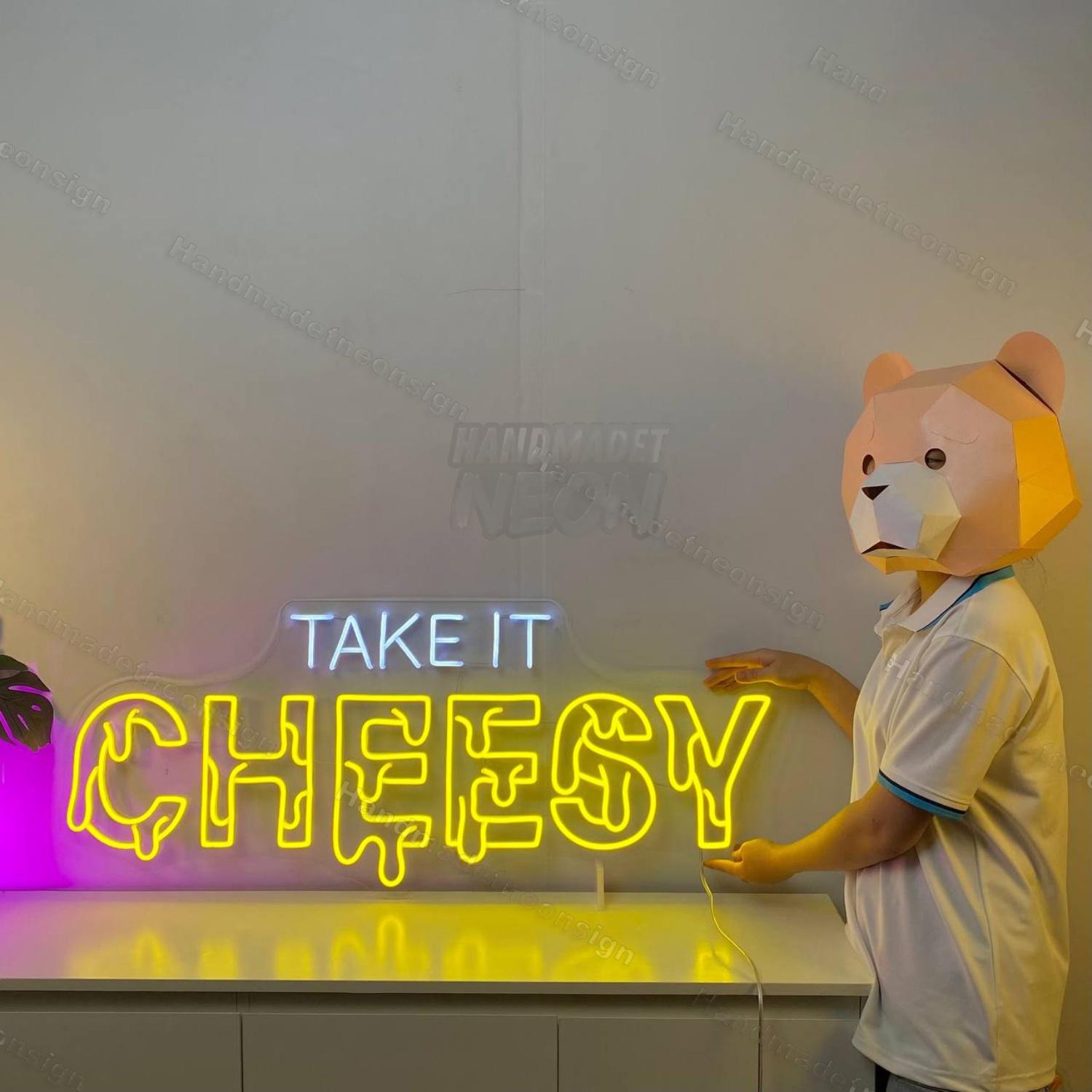Take It Cheesy Led Neon Sign Food Led Neon Sign | Shineneon