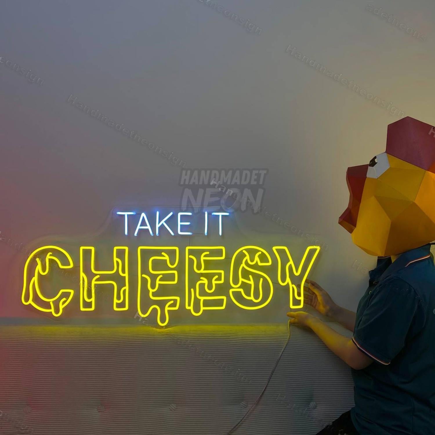 Take It Cheesy Led Neon Sign Food Led Neon Sign | Shineneon