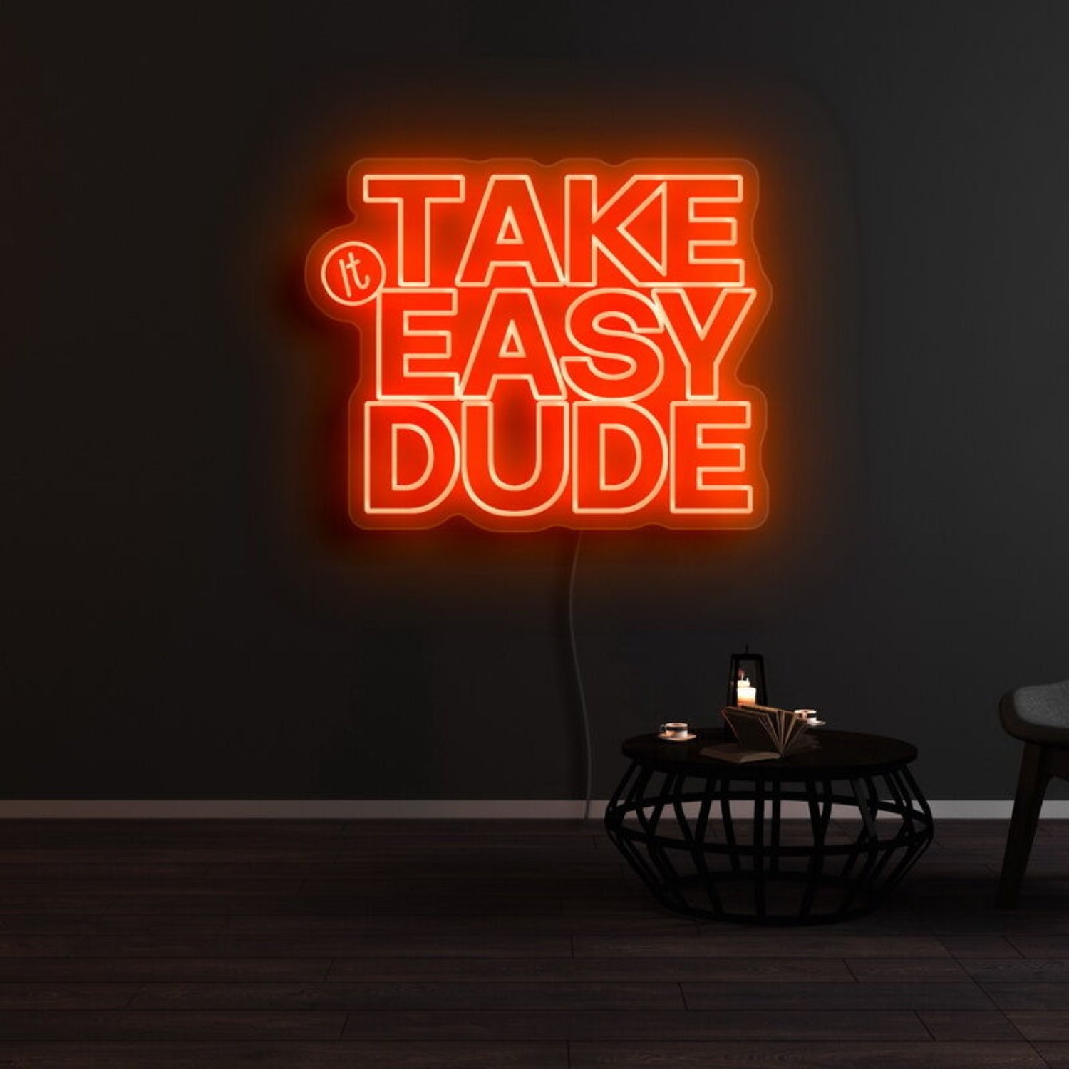 Take It Easy Dude Led Neon Sign | Shineneon