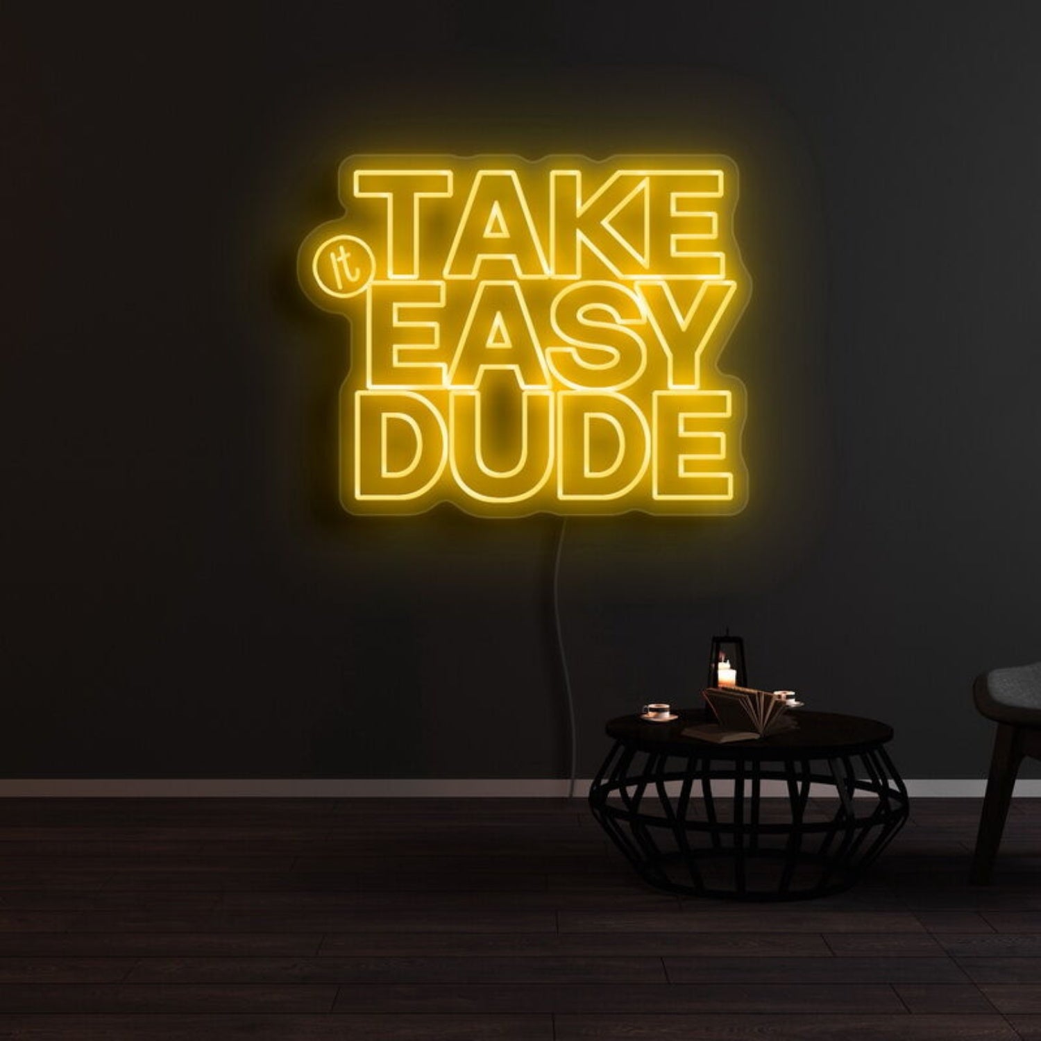 Take It Easy Dude Led Neon Sign | Shineneon