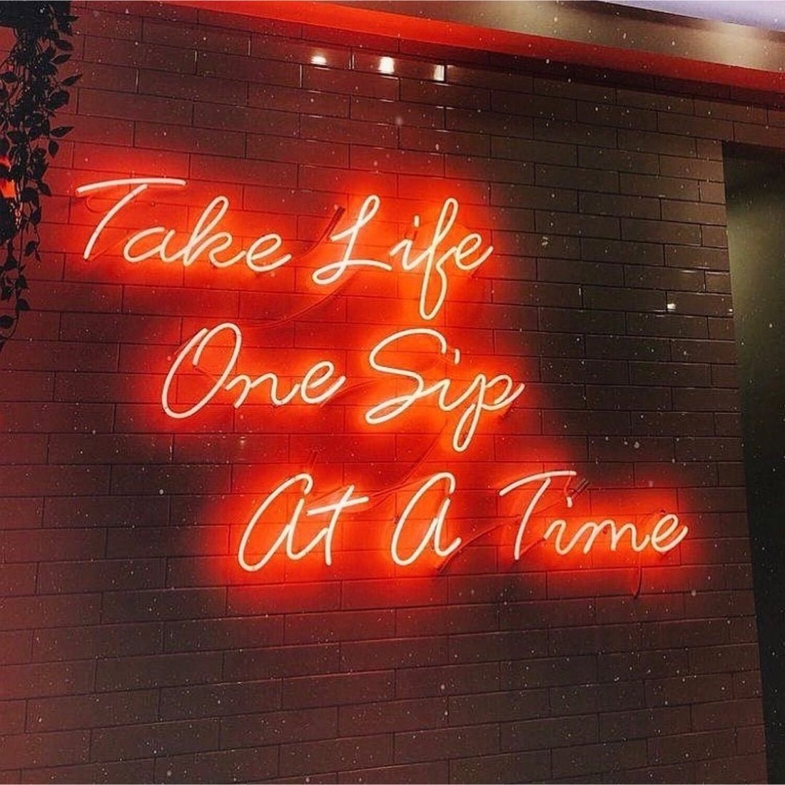 Take Life One Sip At A Time Led Sign Business Neon Sign - Shineneon