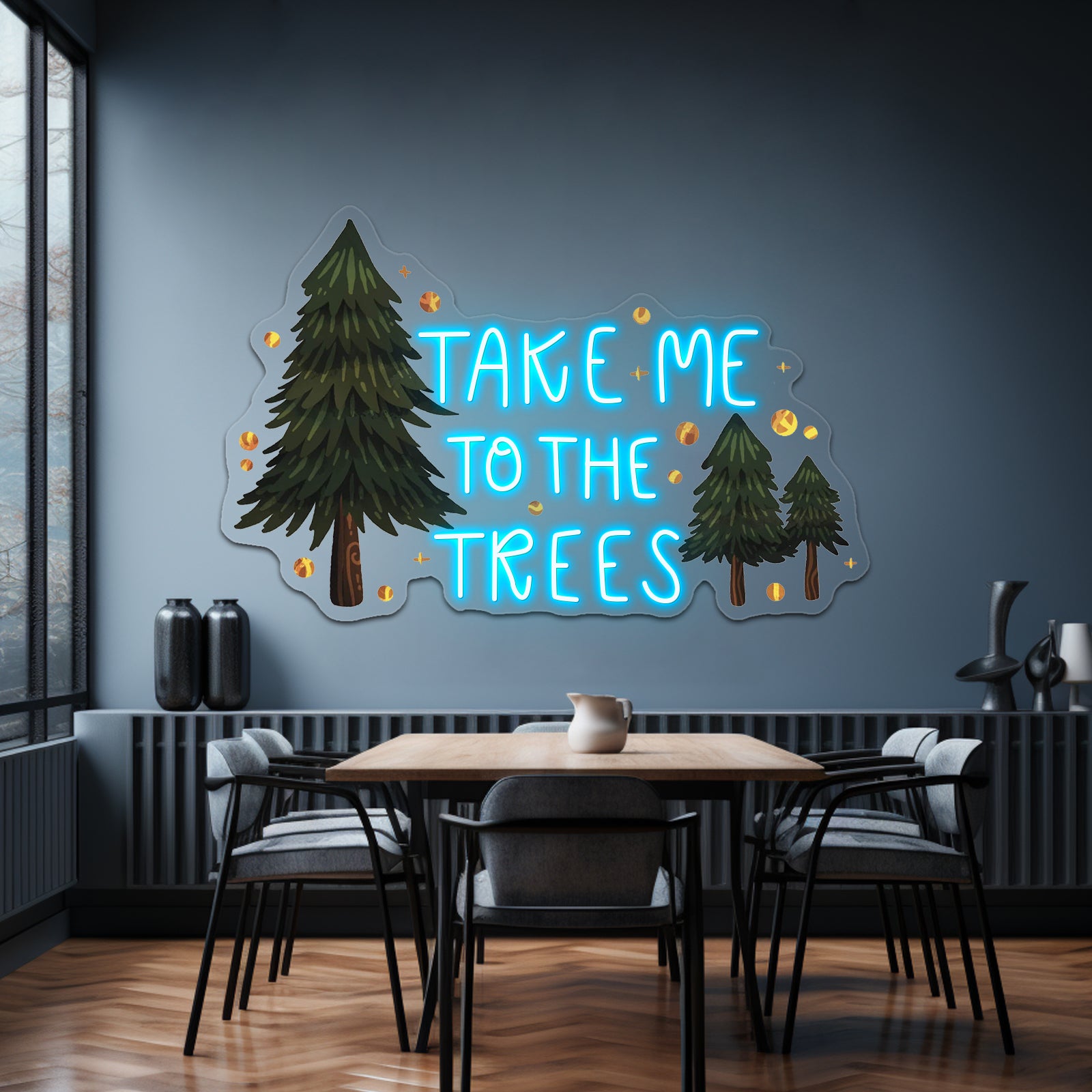 Take Me To The Trees Neon Sign Artwork For Neon Halloween Sign | Shineneon