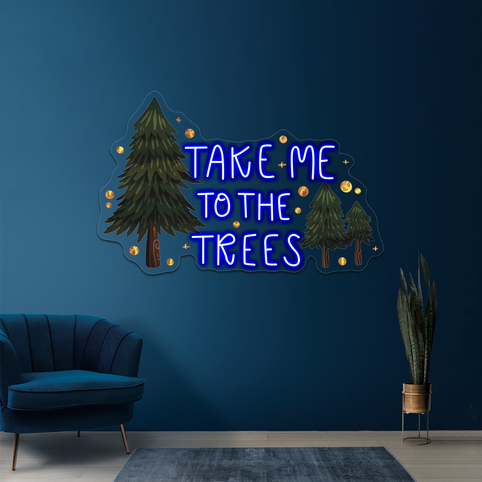Take Me To The Trees Neon Sign Artwork For Neon Halloween Sign | Shineneon
