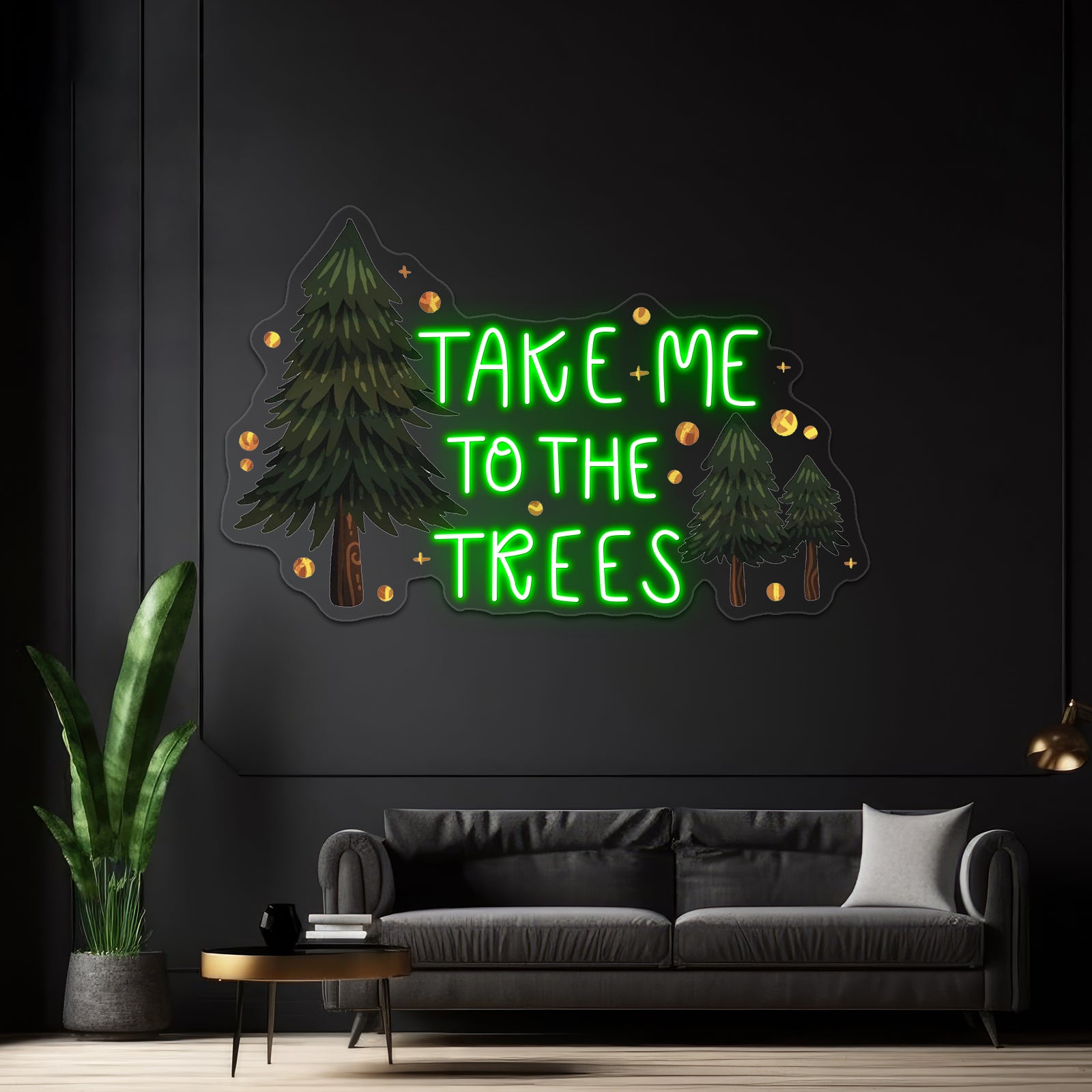 Take Me To The Trees Neon Sign Artwork For Neon Halloween Sign | Shineneon