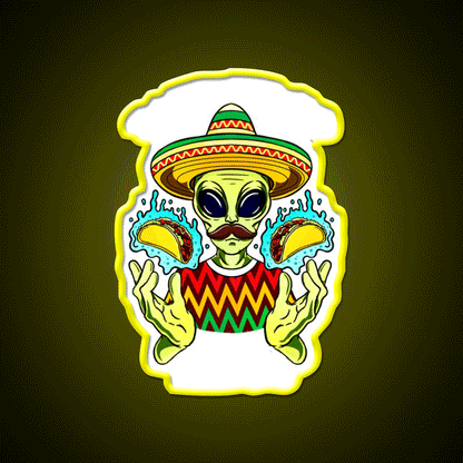 Take Me To Your Taco Led Neon Sign Mexican Food Sign Rgb Color - Custom LED neon sign front view