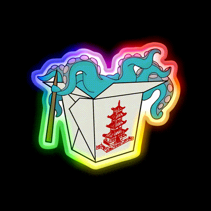 Take Out Fast Food Led Neon Sign For Burger Place Rgb Color - LED neon sign close-up detail