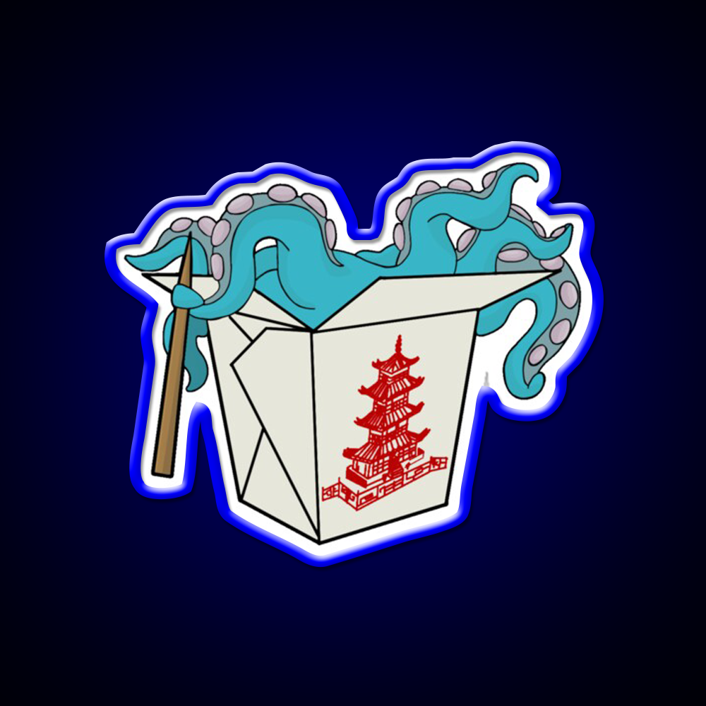 Take Out Led Neon Sign Chinese Food Rgb Color