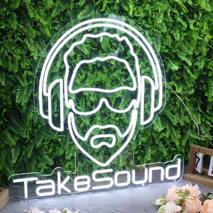 Take Sound White Custom Led Neon Sign - Shineneon