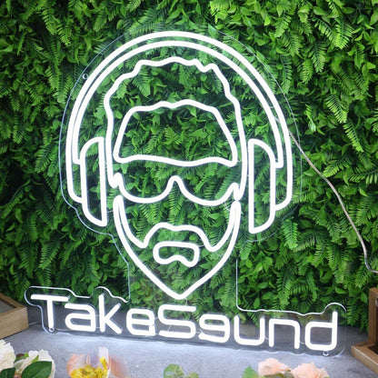 Take Sound White Custom Led Neon Sign - Shineneon