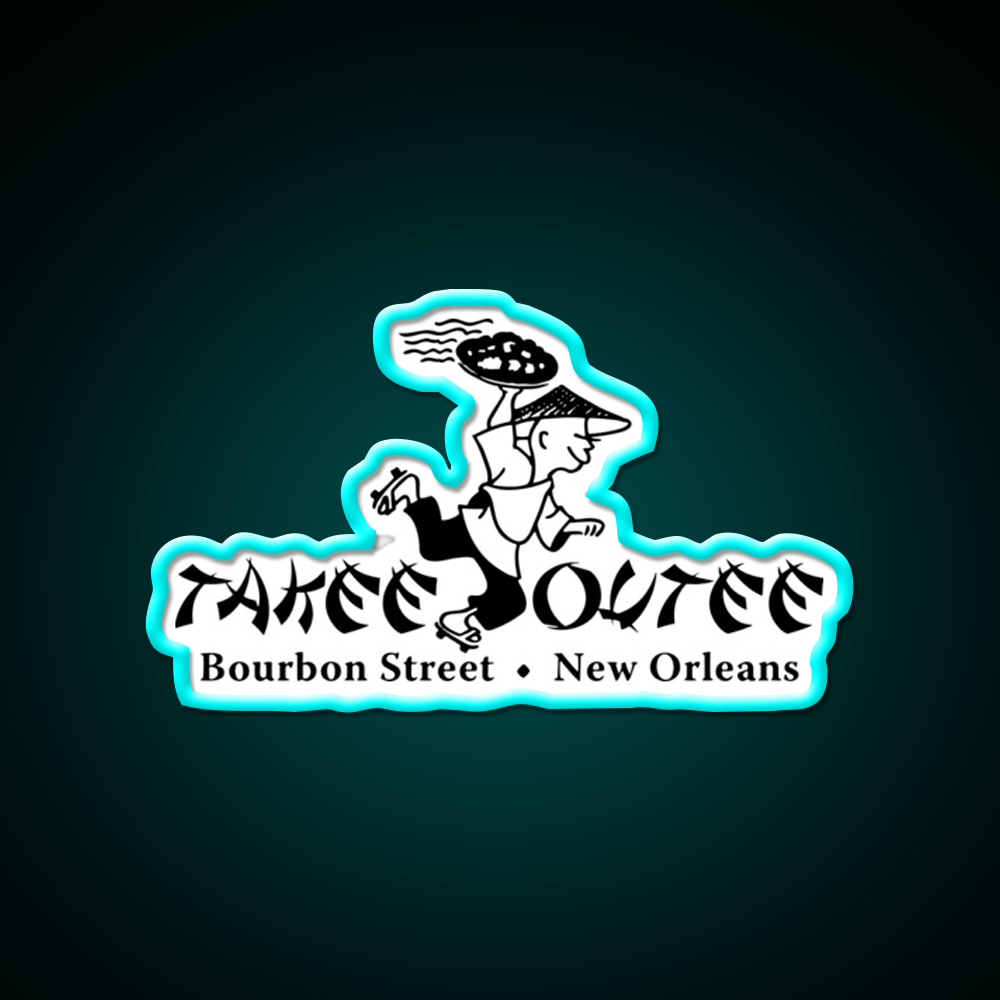 Takee Outee Led Neon Sign Chinese Food Rgb Color