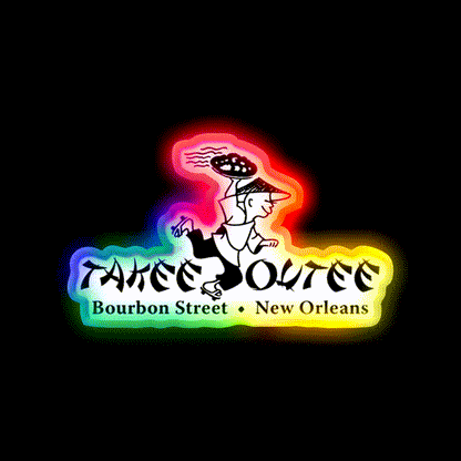 Takee Outee Led Neon Sign Chinese Food Rgb Color