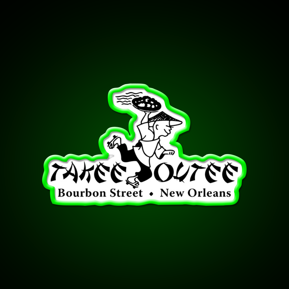 Takee Outee Led Neon Sign Chinese Food Rgb Color
