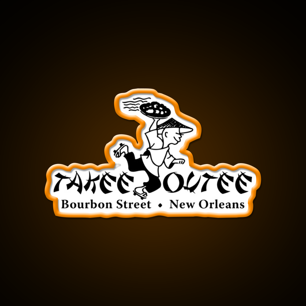 Takee Outee Led Neon Sign Chinese Food Rgb Color