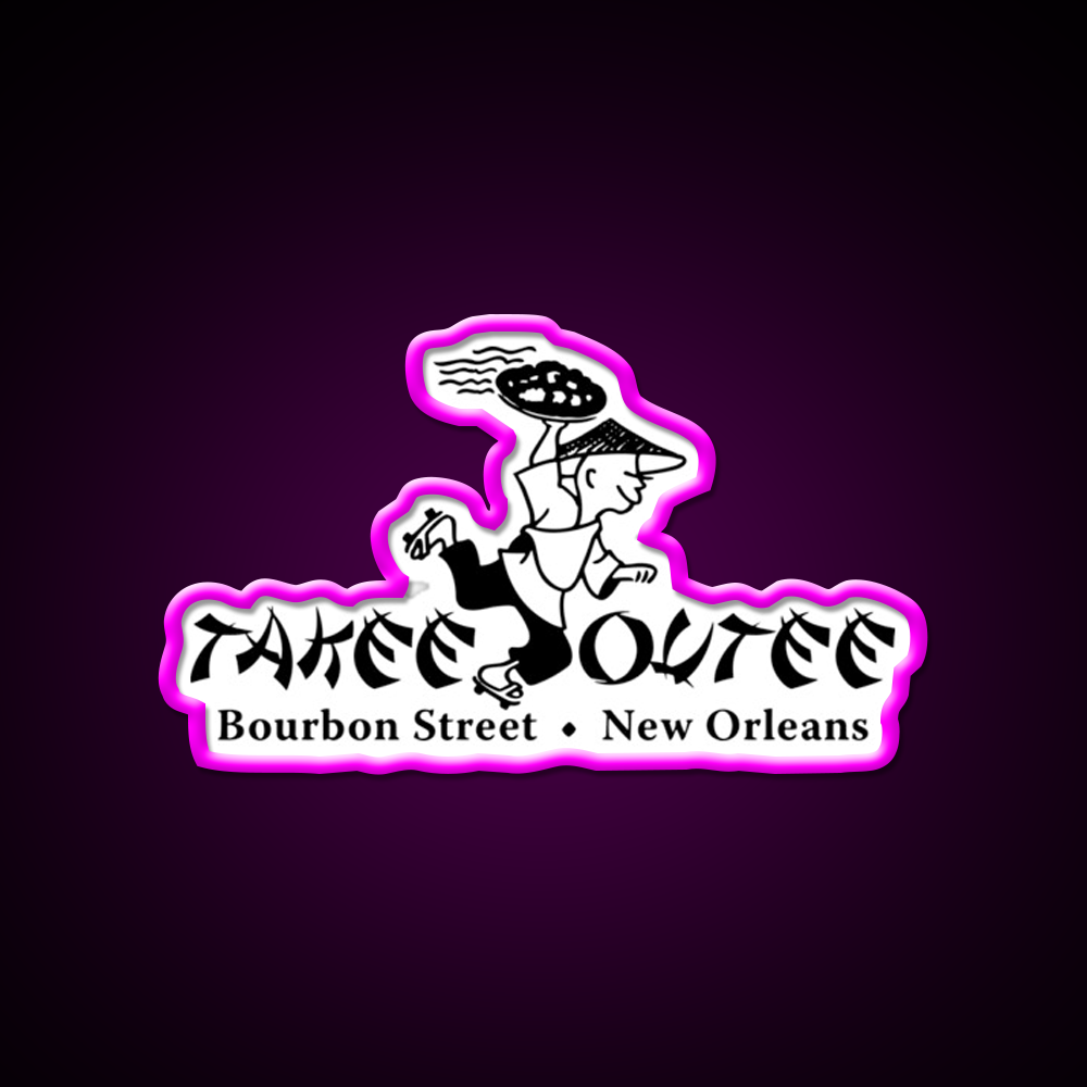 Takee Outee Led Neon Sign Chinese Food Rgb Color