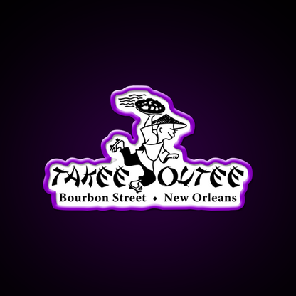 Takee Outee Led Neon Sign Chinese Food Rgb Color