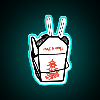 Takeout Boxxx Led Neon Sign Chinese Food Rgb Color