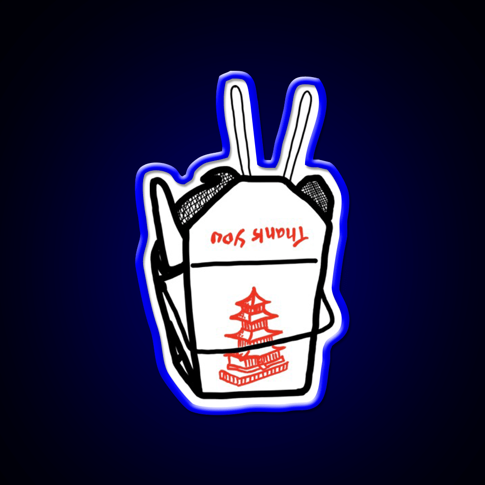 Takeout Boxxx Led Neon Sign Chinese Food Rgb Color - Shineneon