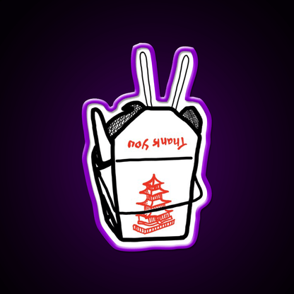 Takeout Boxxx Led Neon Sign Chinese Food Rgb Color - Shineneon