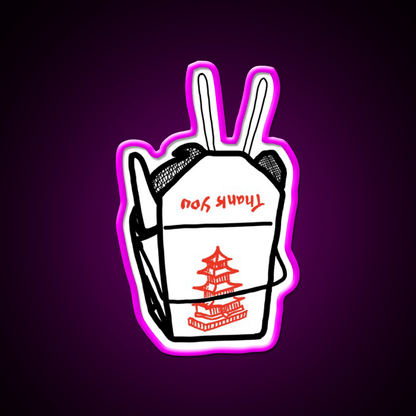 Takeout Boxxx Led Neon Sign Chinese Food Rgb Color - Shineneon