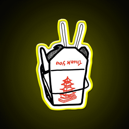 Takeout Boxxx Led Neon Sign Chinese Food Rgb Color