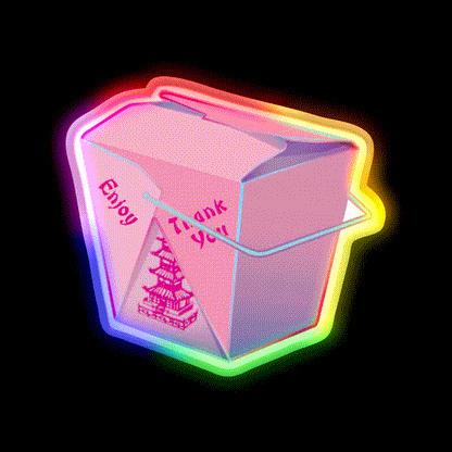 Takeout Dreams Led Neon Sign Chinese Food Rgb Color