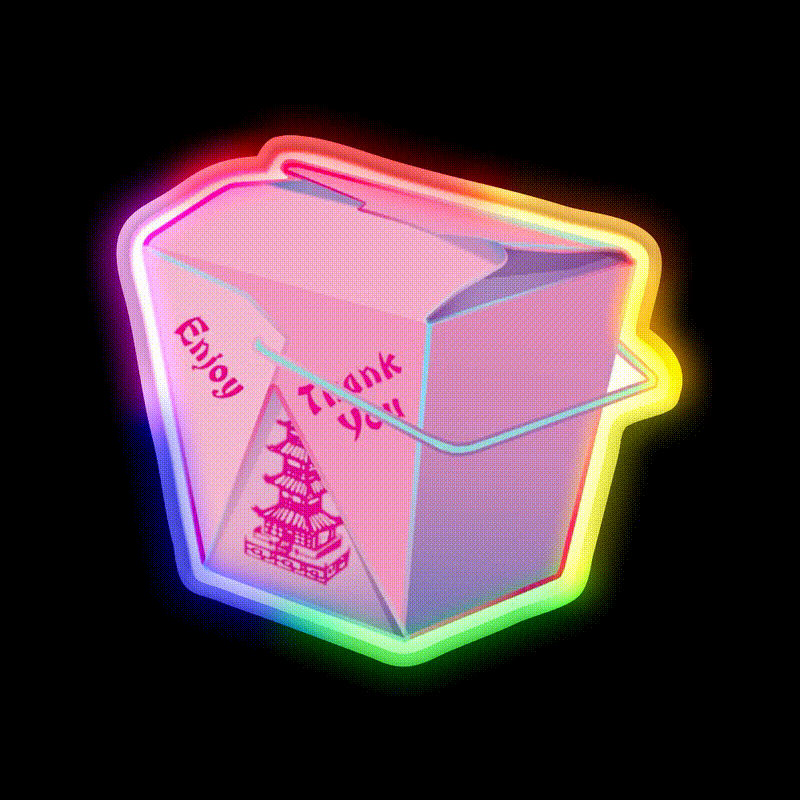 Takeout Dreams Led Neon Sign Chinese Food Rgb Color