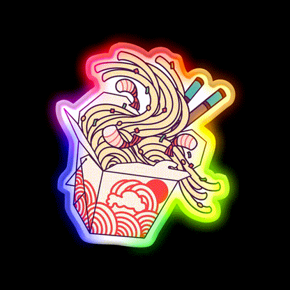 Takeout Noodles Lo Mien Led Neon Sign Chinese Food Rgb Color