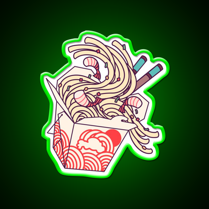 Takeout Noodles Lo Mien Led Neon Sign Chinese Food Rgb Color