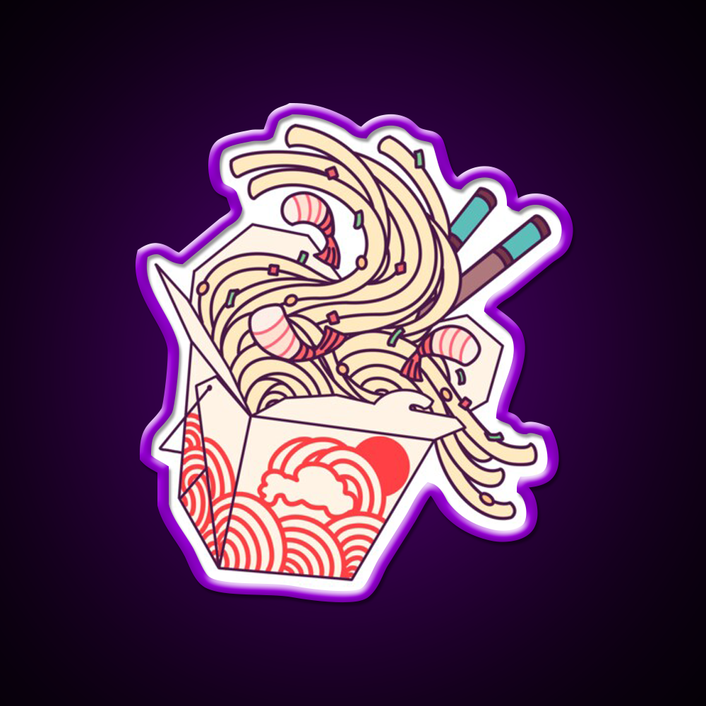 Takeout Noodles Lo Mien Led Neon Sign Chinese Food Rgb Color